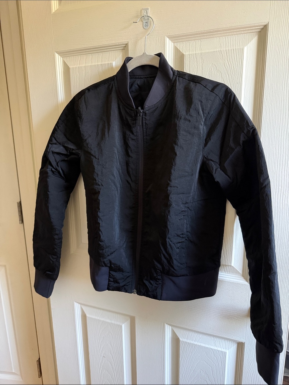 Lululemon Women’s Reversible Black Bomber Jacket - Lightweight Zip Front